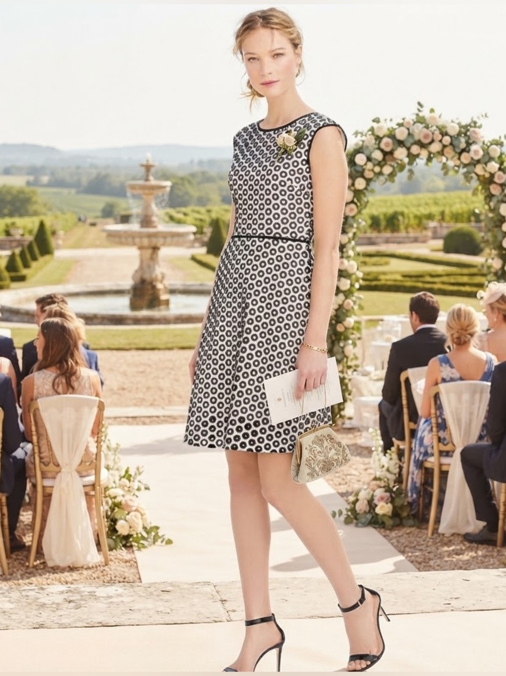 J. Crew Punch Out Eyelet Fit and Flare women’s dress size 2 lovely one - Picture 2 of 16
